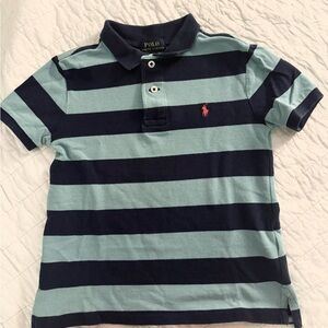 Polo by Ralph Lauren Kids Navy and Light Blue Striped Polo